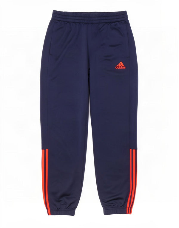 Adidas Boys Tracksuit Trousers Joggers 9-10 Years Navy Blue Polyester