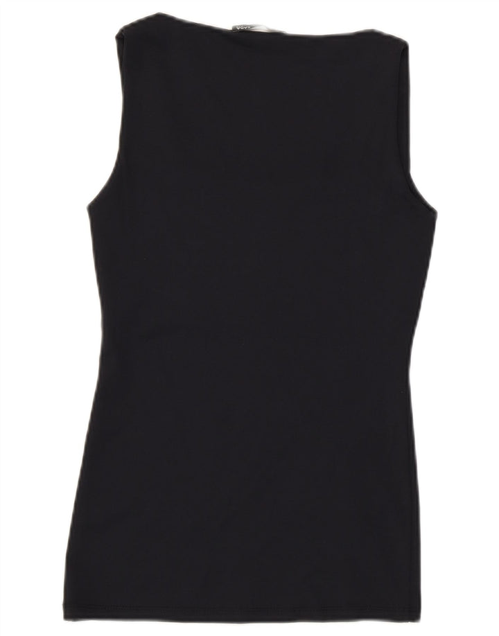 Zara Womens Sleeveless Vest Top UK 8 Small Navy Blue