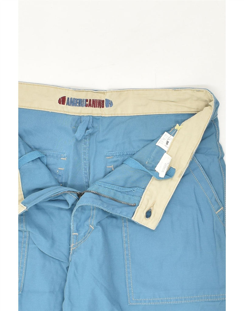 AMERICANINO Mens Bermuda Shorts IT 46 Small W29 L17 Blue Cotton | Vintage Americanino | Thrift | Second-Hand Americanino | Used Clothing | Messina Hembry 