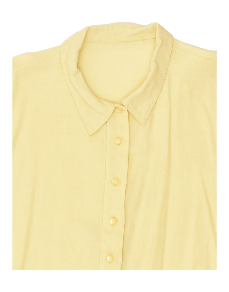 VINTAGE Womens Shirt UK 14 Medium Yellow | Vintage Vintage | Thrift | Second-Hand Vintage | Used Clothing | Messina Hembry 