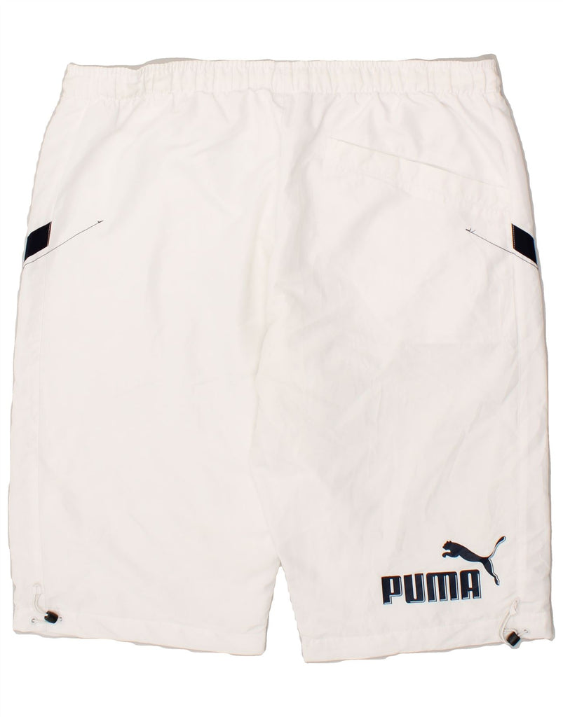 PUMA Mens Graphic Sport Shorts XL White Polyester Vintage Puma and Second-Hand Puma from Messina Hembry 