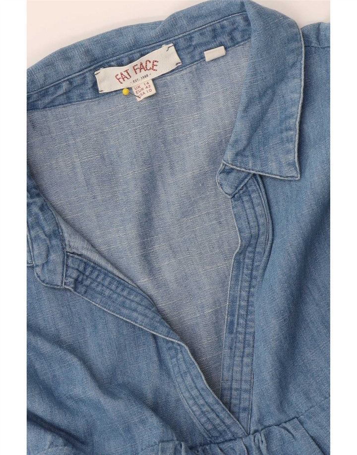 Fat Face Womens Denim Dress UK 14 Large Blue