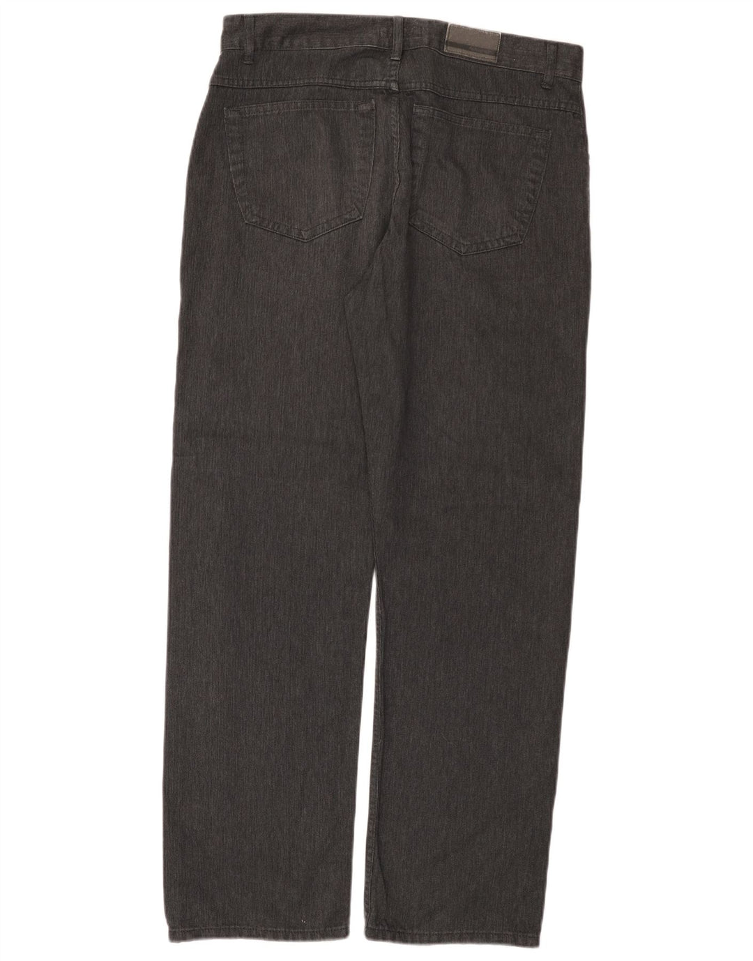 Marks & Spencer Mens Straight Casual Trousers W34 L31 Grey Herringbone