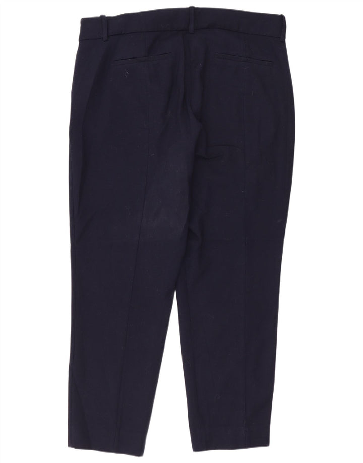 J. CREW Womens Cameron Cropped Trousers US 16 2XL W38 L26 Navy Blue