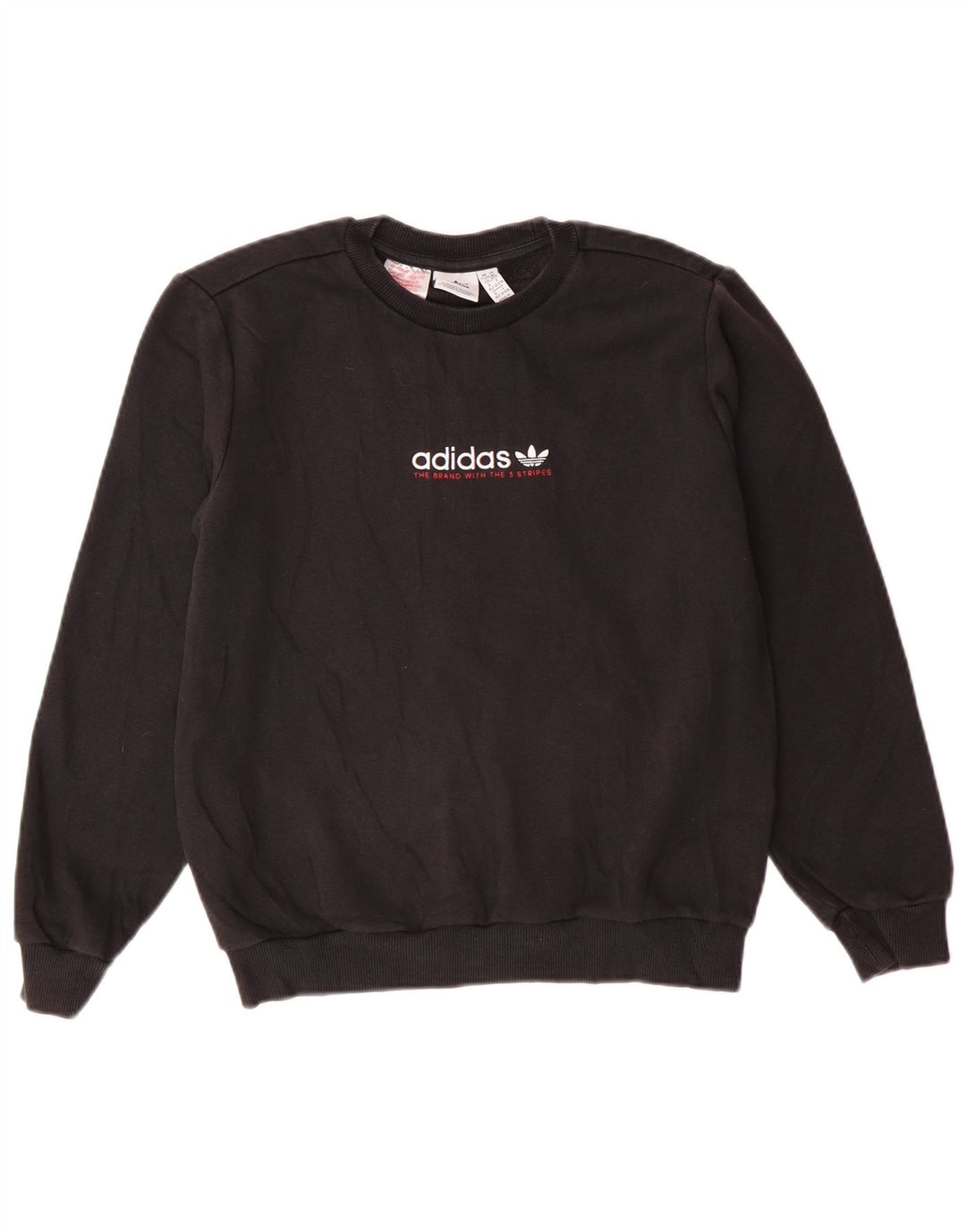 Adidas Boys Graphic Sweatshirt Jumper 11-12 Years Medium Black Cotton