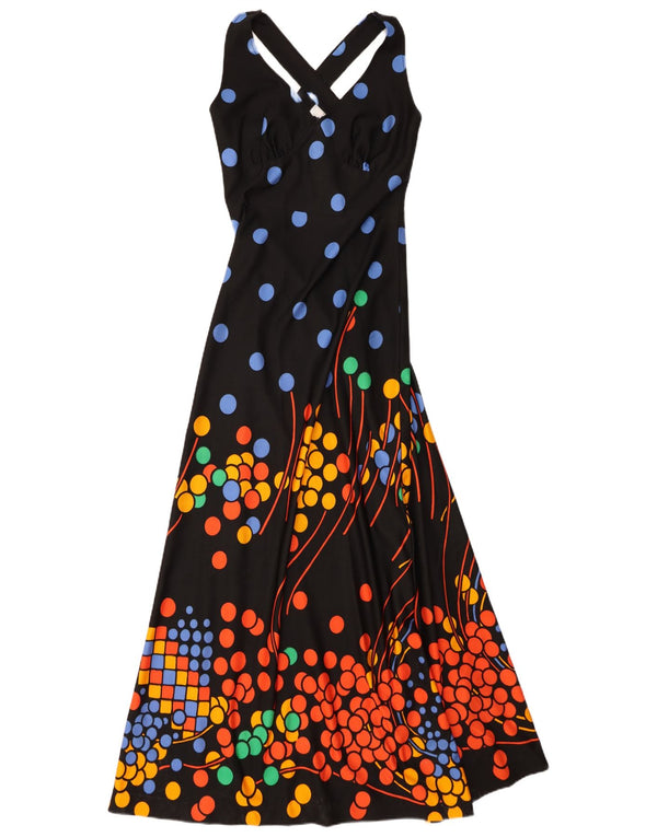 Canda Womens Halter Maxi Dress EU 38 Medium Black Spotted Polyester