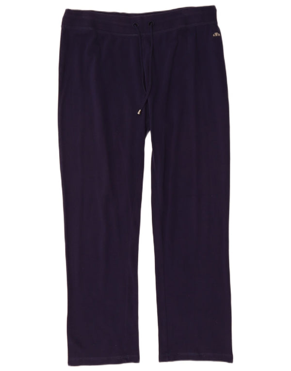 ELLESSE Womens Tracksuit Trousers UK 20 2XL  Navy Blue Cotton