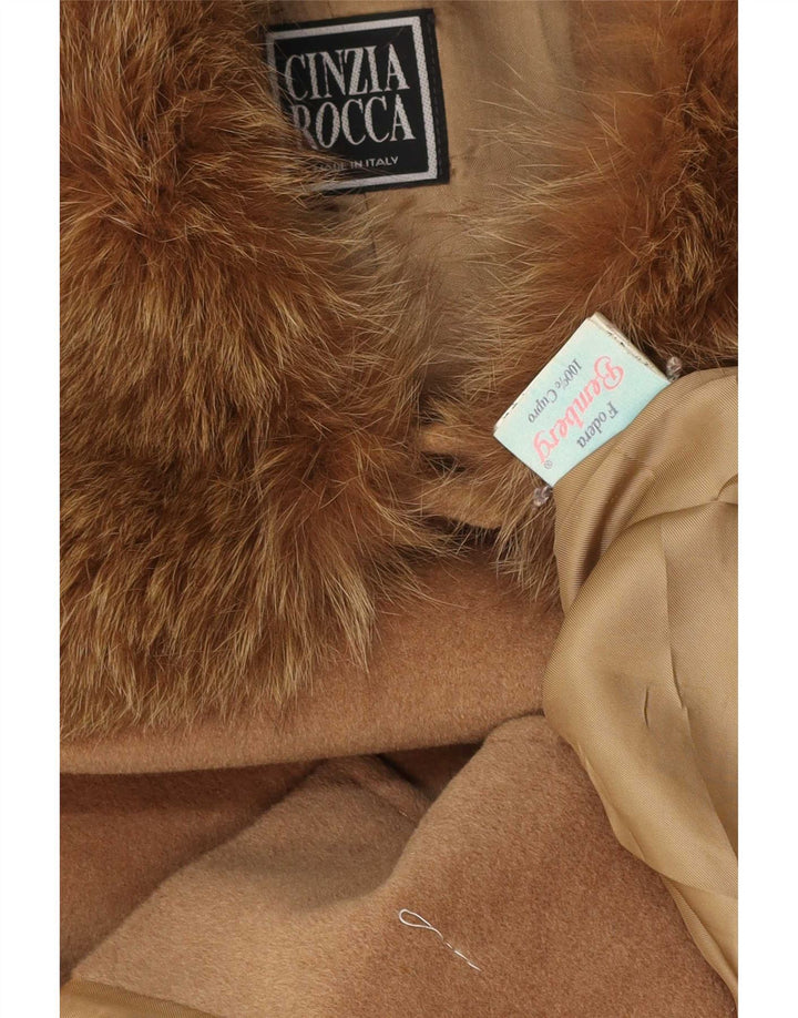 Cinzia Rocca Womens Oversized Overcoat UK 18 XL Brown Wool