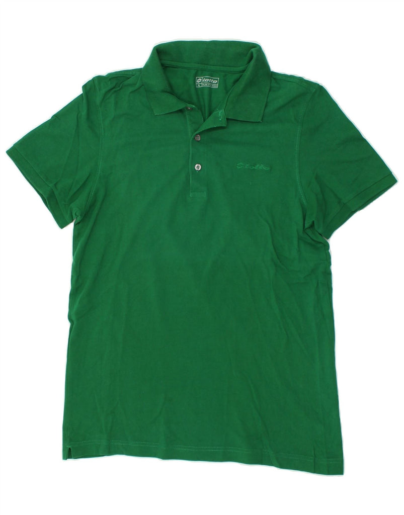 LOTTO Mens Polo Shirt XL Green Cotton | Vintage Lotto | Thrift | Second-Hand Lotto | Used Clothing | Messina Hembry 