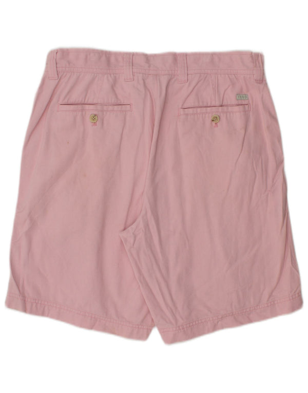IZOD Mens Chino Shorts W34 Large Pink Cotton