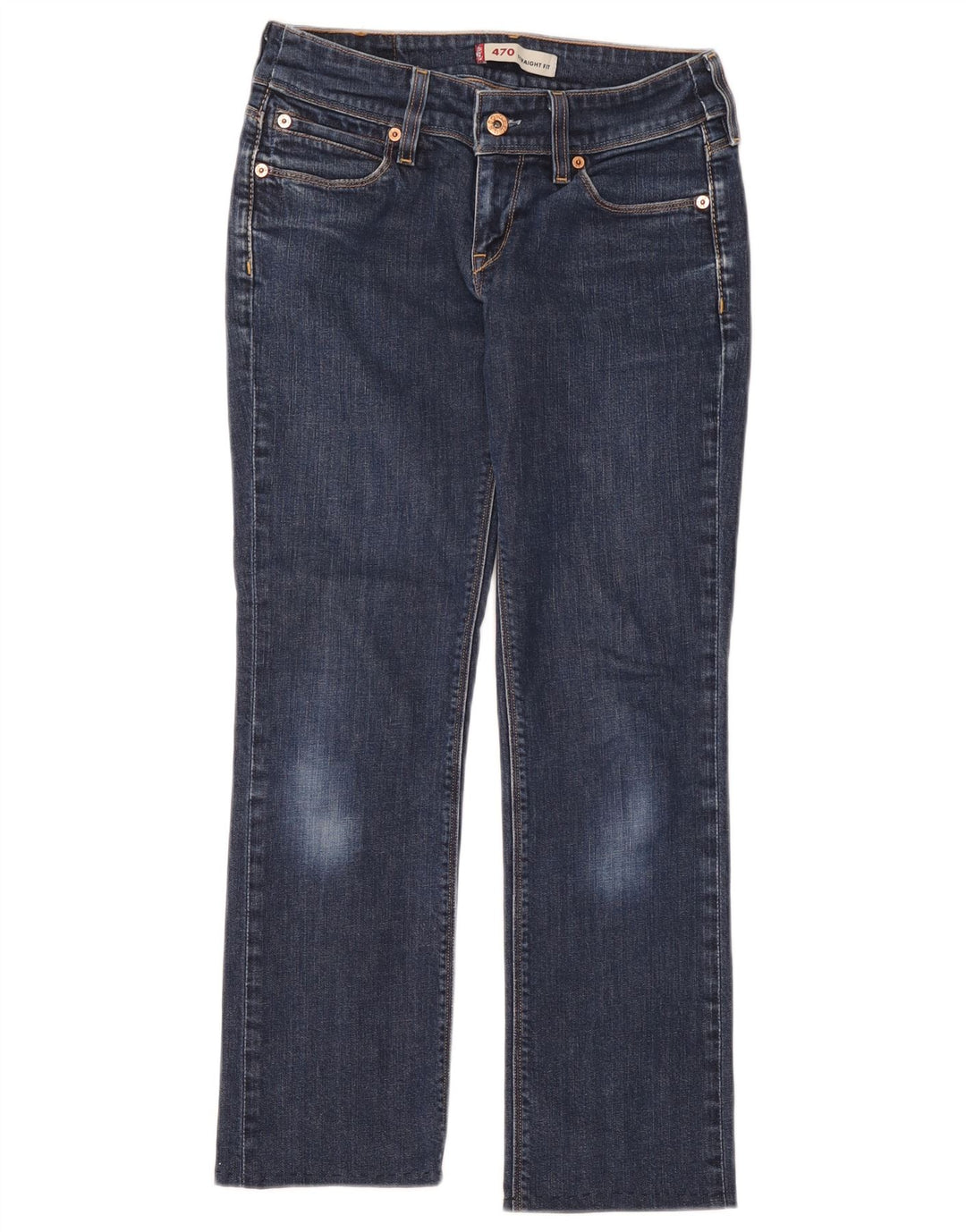 Levi's Womens 470 Straight Jeans W26 L26 Blue