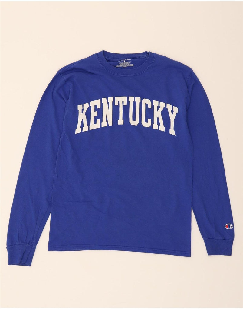 CHAMPION Mens Kentucky Graphic Top Long Sleeve Small Blue Cotton Vintage Champion and Second-Hand Champion from Messina Hembry 