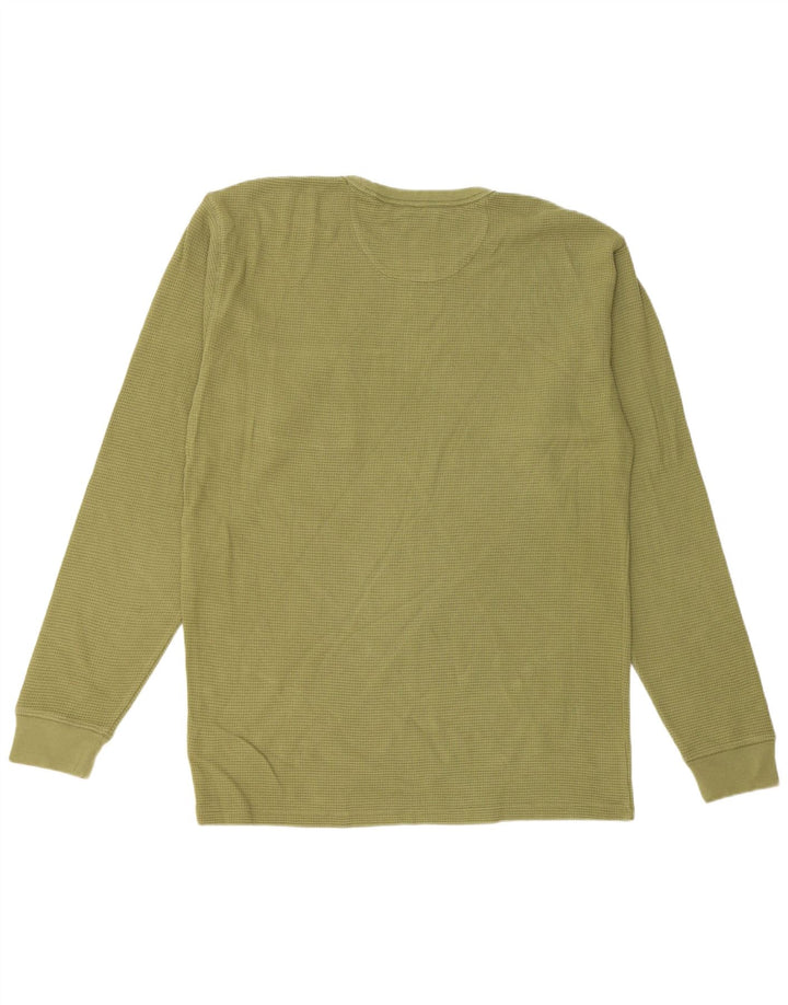 VANS Mens Classic Fit Top Long Sleeve Medium Khaki Cotton
