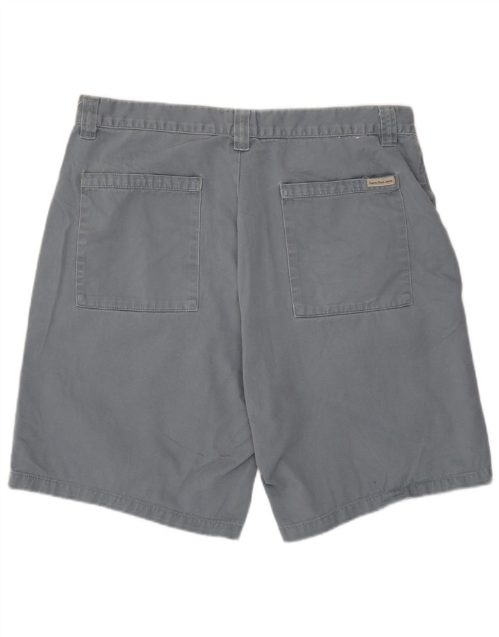 Calvin Klein Mens Chino Shorts W34 Large Grey Cotton