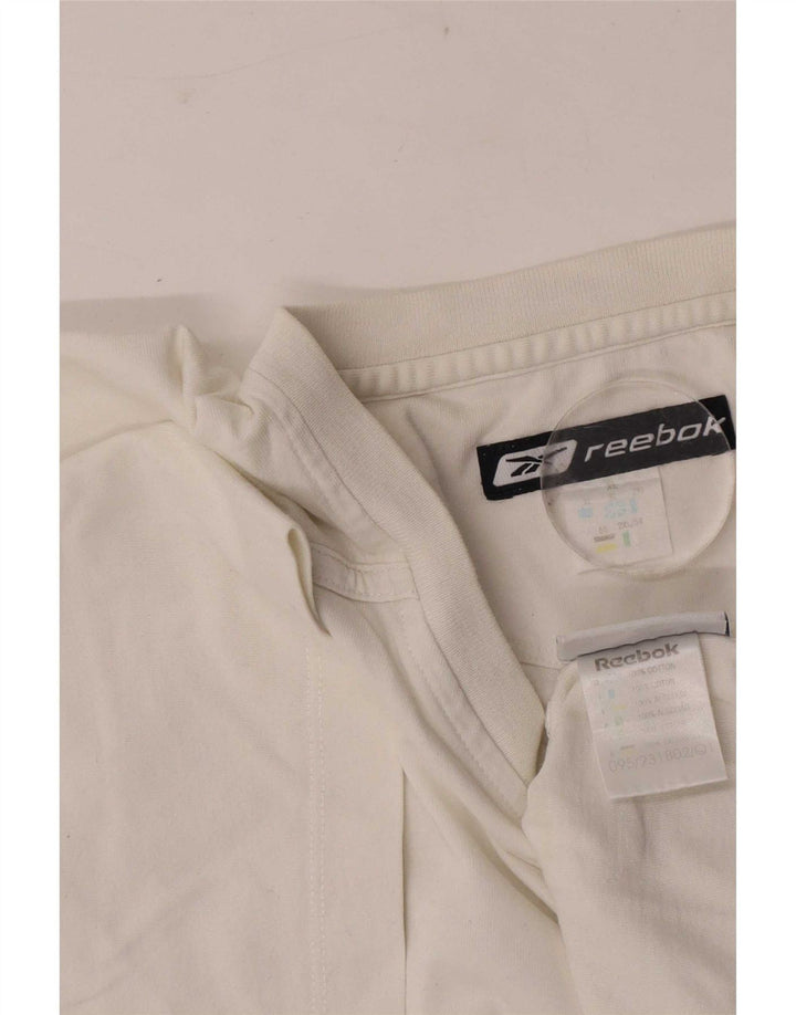 Reebok Mens T-Shirt Top XL White Cotton