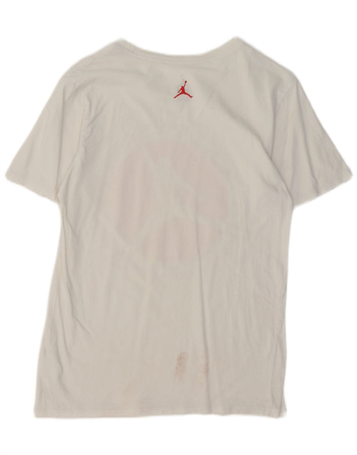 Jordan Mens Graphic T-Shirt Top Small White Cotton