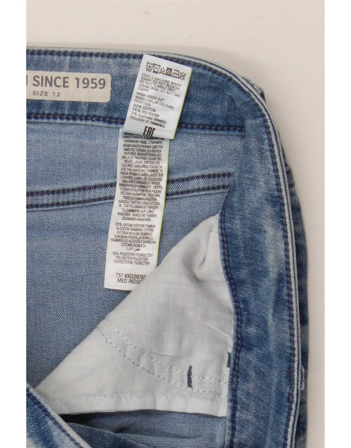 Marks & Spencer Womens Denim Shorts UK 12 Medium W31 Blue Cotton