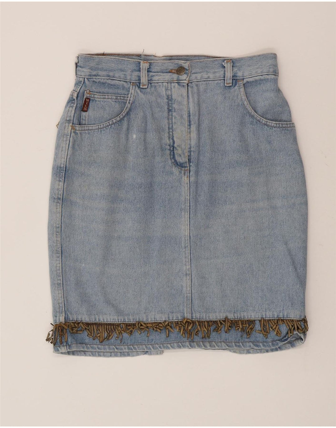 Wild Womens Denim Skirt W30 Medium Blue