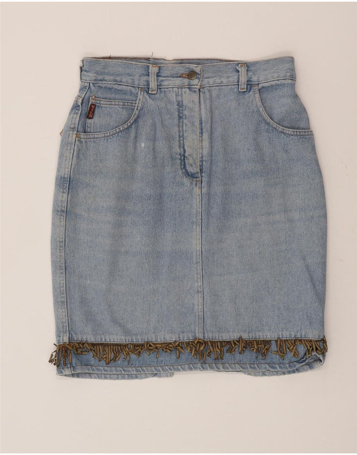 Wild Womens Denim Skirt W30 Medium Blue