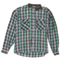 Vintage Mens Shirt XL Multicoloured Gingham Cotton