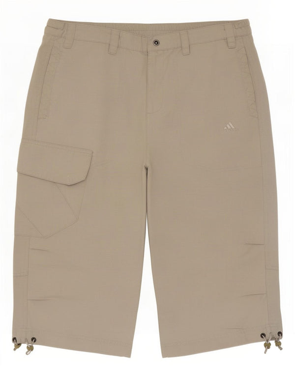 Adidas Mens Cargo Bermuda Shorts Medium W32 Beige Cotton