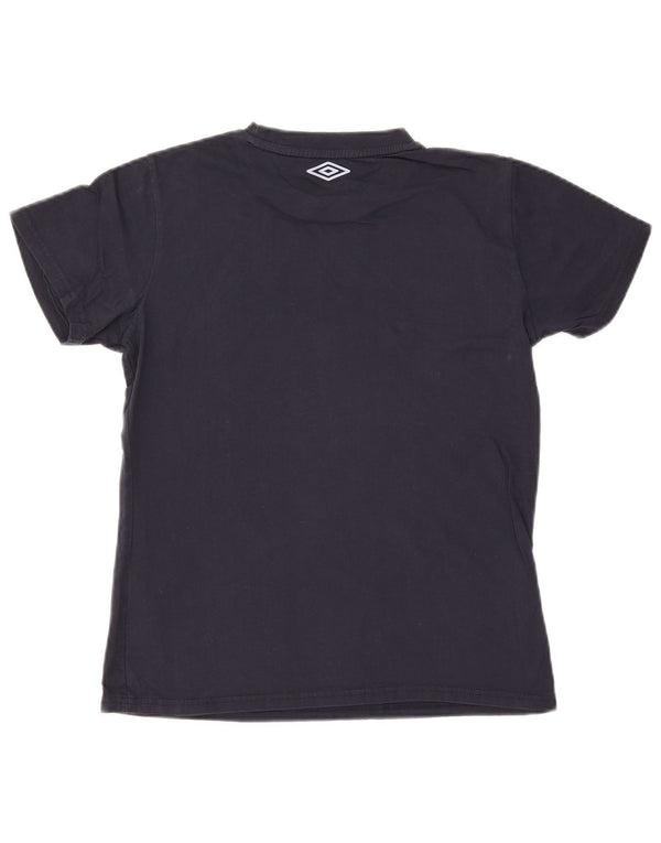 UMBRO Womens Graphic T-Shirt Top UK 10 Small Navy Blue Cotton