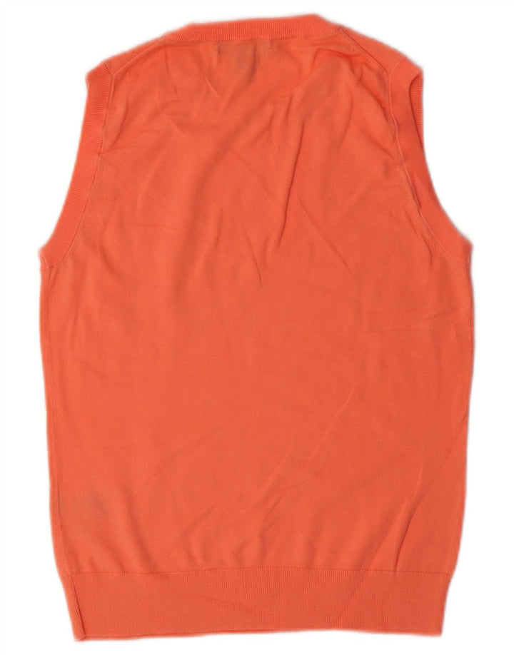 J. Crew Womens Vest Tank Top UK 10 Small Orange Cotton