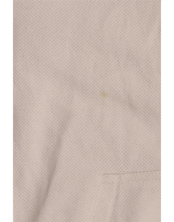 Zara Mens Zip Hoodie Sweater Small White Cotton