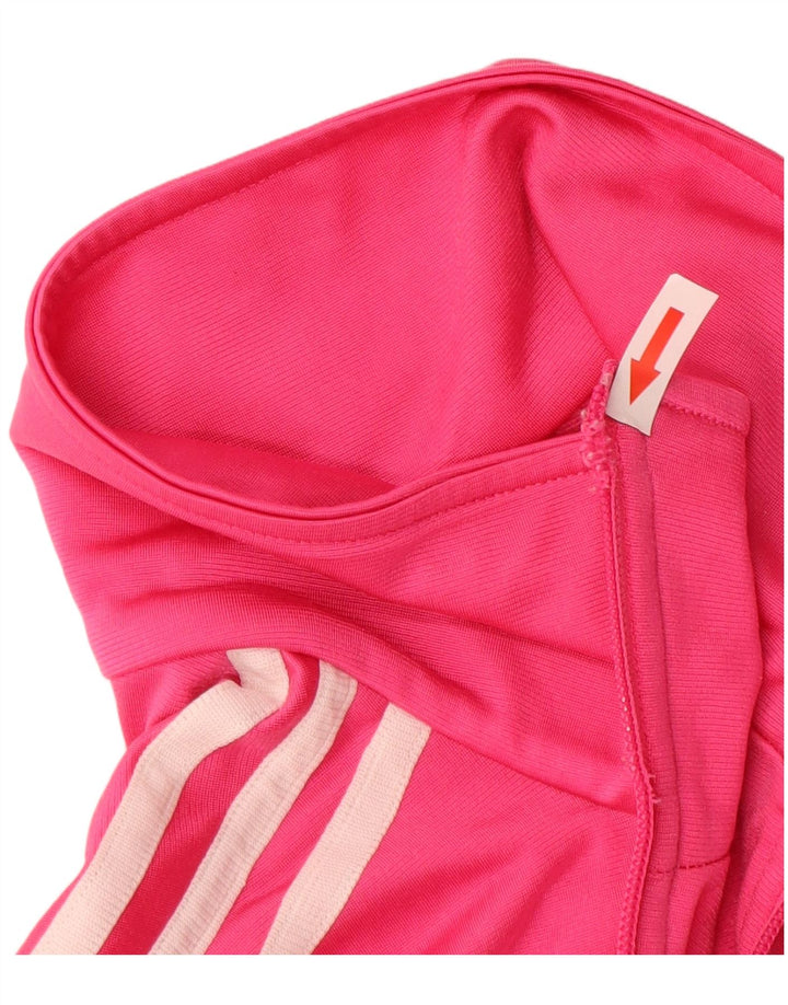 Adidas Womens Graphic Tracksuit Top Jacket EU 36 Small Pink Polyester