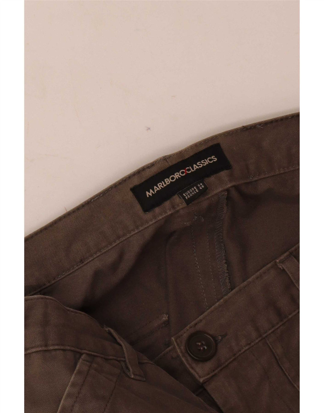 Marlboro Classics Mens Regular Cargo Trousers W34 L34 Brown