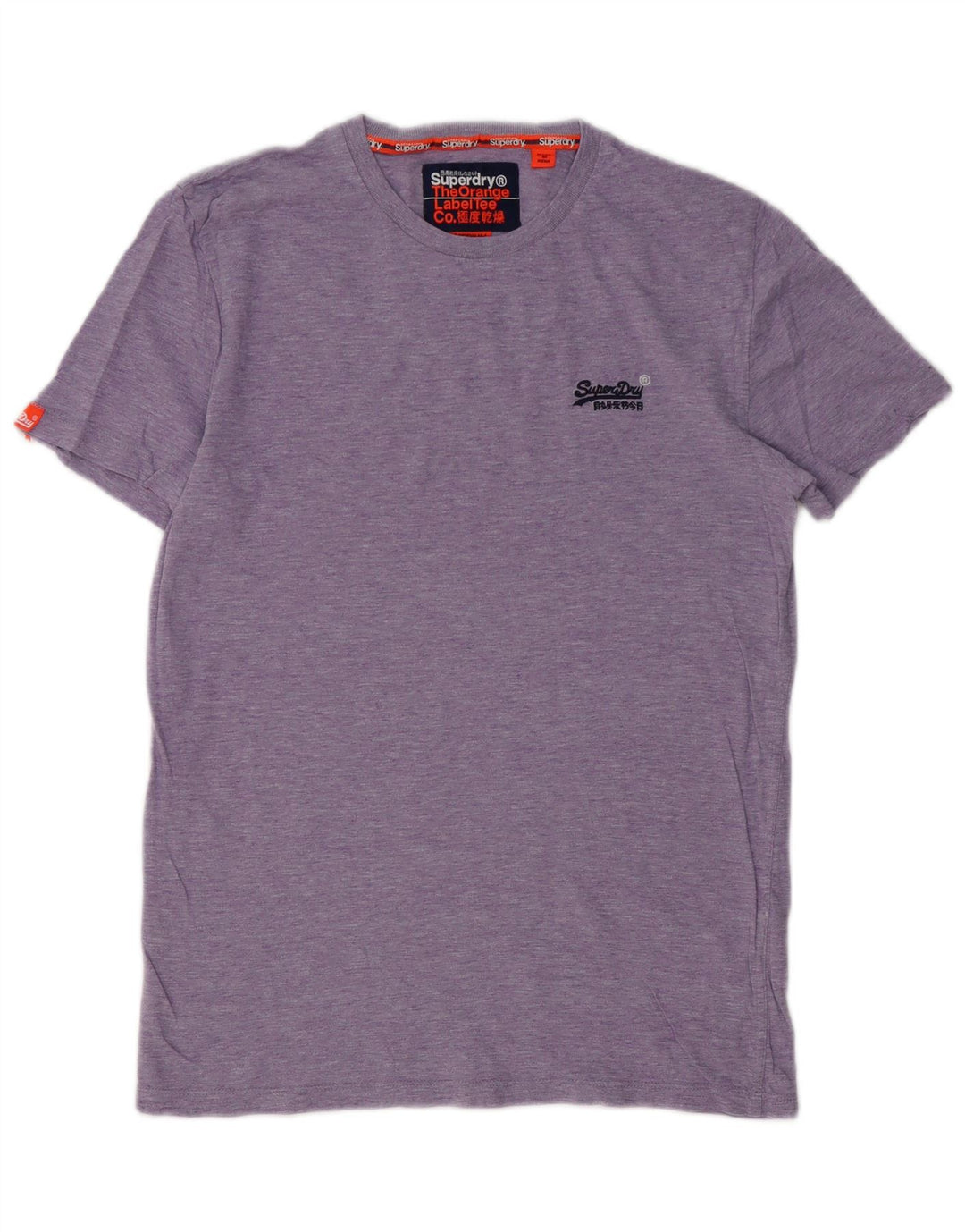 SUPERDRY Mens T-Shirt Top Medium Purple Cotton