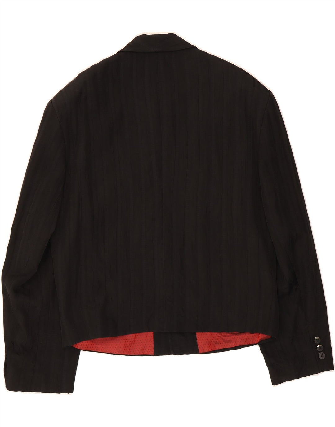 VINTAGE Womens 2 Button Blazer Jacket UK 14 Large Black Viscose Vintage Vintage and Second-Hand Vintage from Messina Hembry 