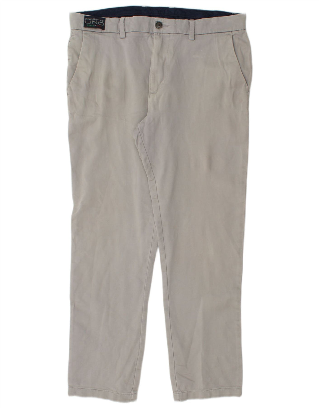 Marks & Spencer Mens Regular Fit Chino Trousers W36 L31 Grey Cotton
