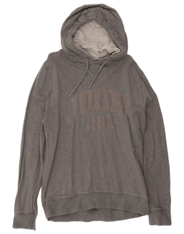 Joop Mens Graphic Hoodie Jumper XL Grey Cotton