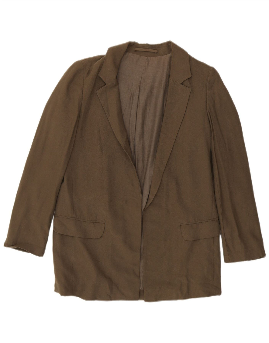 All Saints Womens Open Blazer Jacket UK 8 Small  Khaki Viscose
