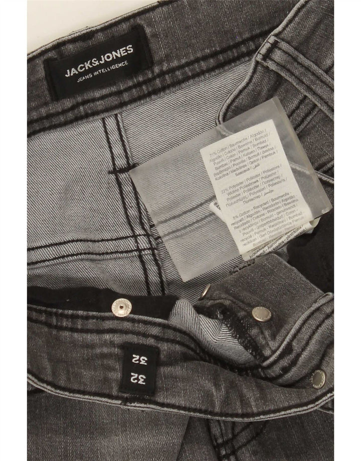 Jack & Jones Mens Slim Jeans W32 L32 Grey Cotton