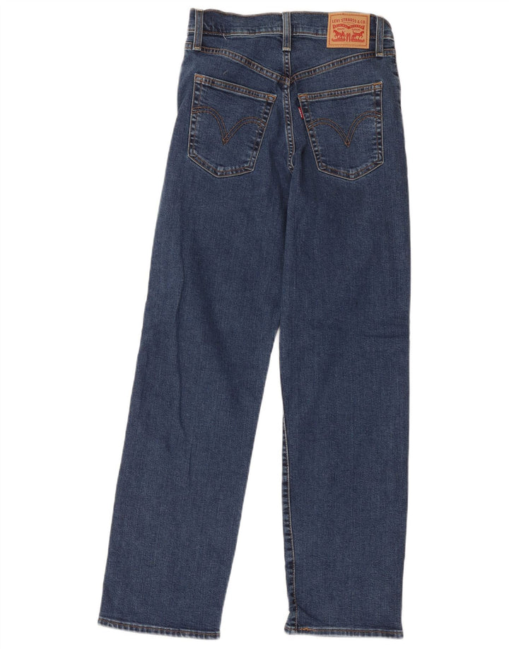 Levi's Womens Ribcage Straight Jeans W27 L29 Blue Cotton