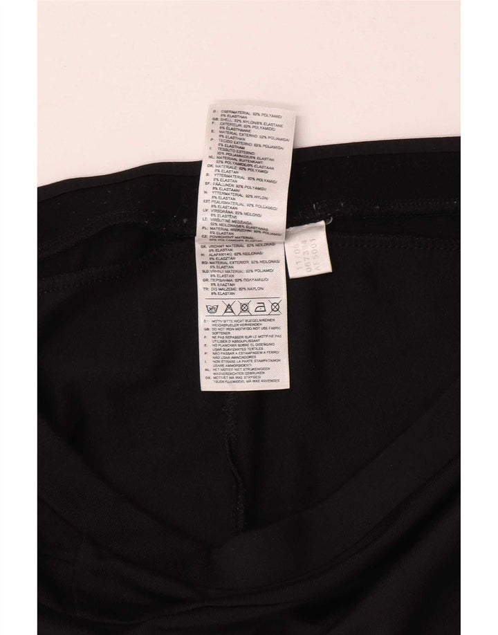 Adidas Womens Capri Tracksuit Trousers UK 12 Medium Black Nylon