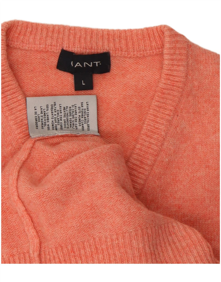 Gant Mens Vest Tank Top Large Pink Wool