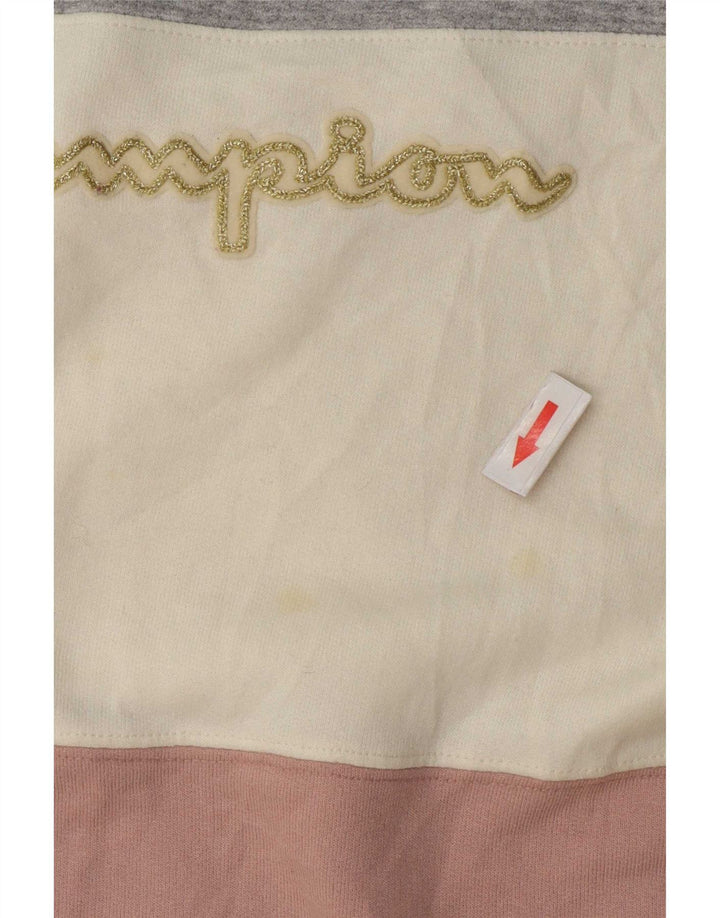 Champion Womens Sweatshirt Jumper UK 16 Large Multicoloured Colourblock