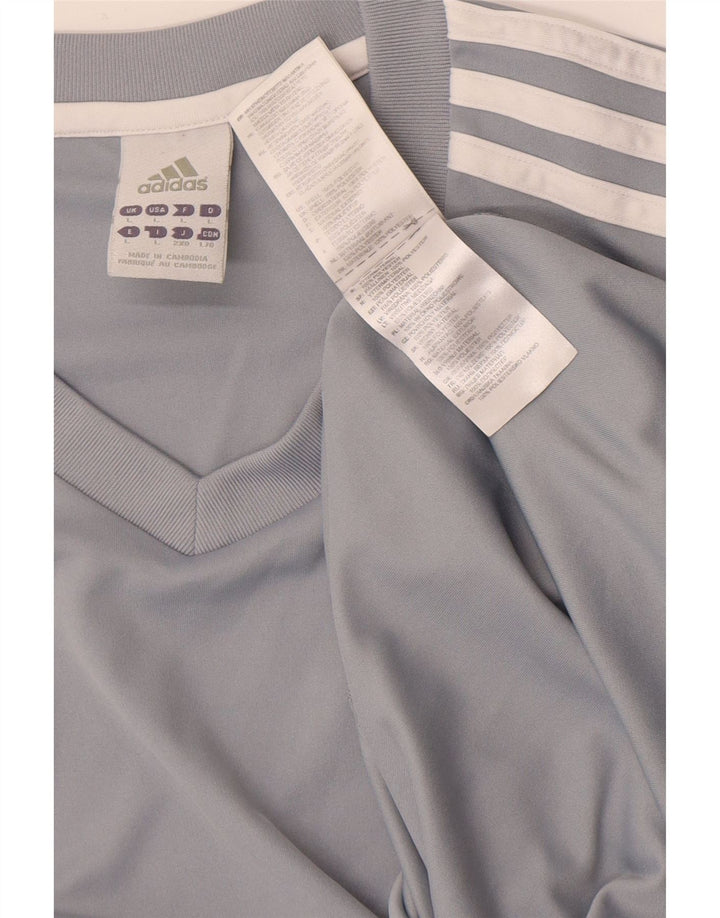 Adidas Mens T-Shirt Top Large Grey Polyester