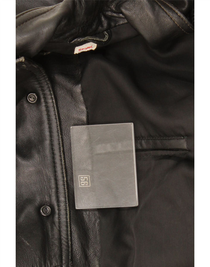 Vintage Mens Leather Jacket UK 38 Medium Black
