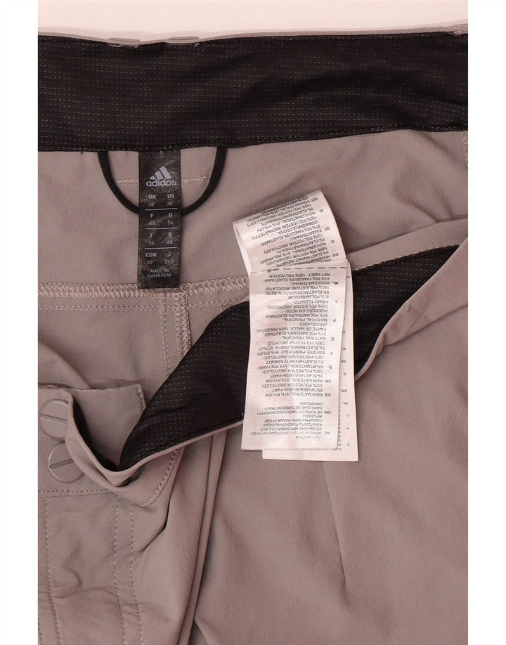 ADIDAS Mens Casual Shorts W38 XL Grey Nylon