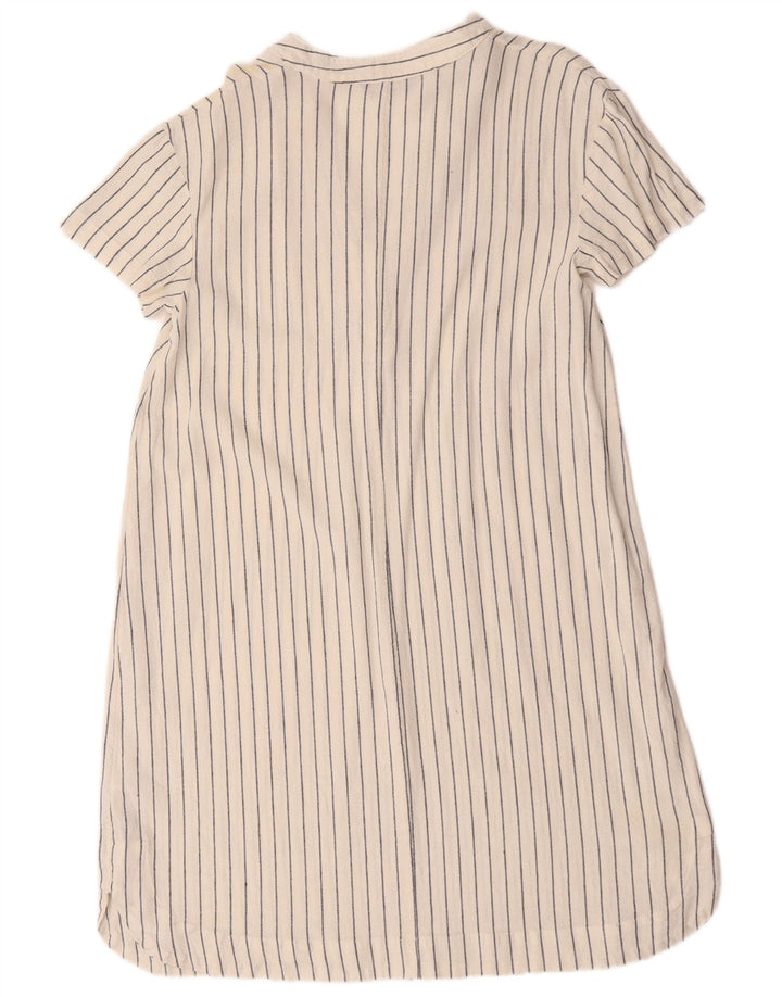 Marks & Spencer Womens Oversized Shift Dress UK 10 Small White Striped