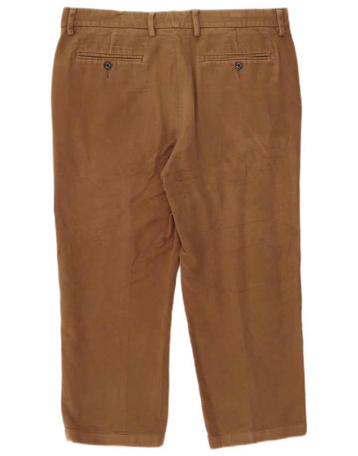Marks & Spencer Mens Regular Capri Trousers W36 L23 Beige Cotton
