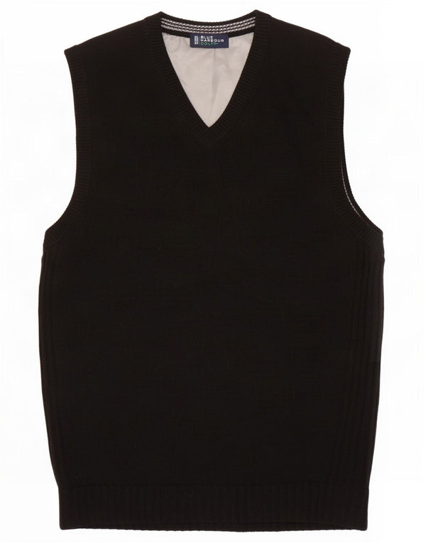 Marks & Spencer Mens Vest Tank Top Small Black Wool