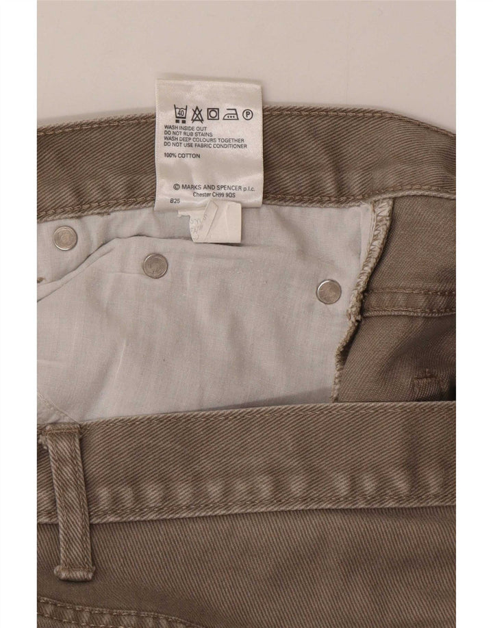 Marks & Spencer Mens Blue Harbour Straight Jeans W36 L29 Beige Cotton