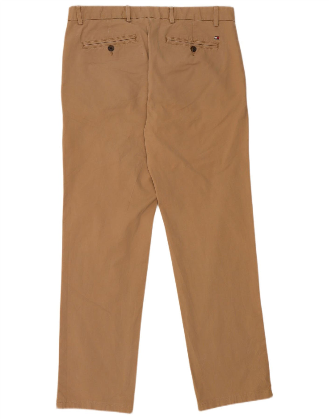 Tommy Hilfiger Mens Straight Chino Trousers W34 L34 Beige