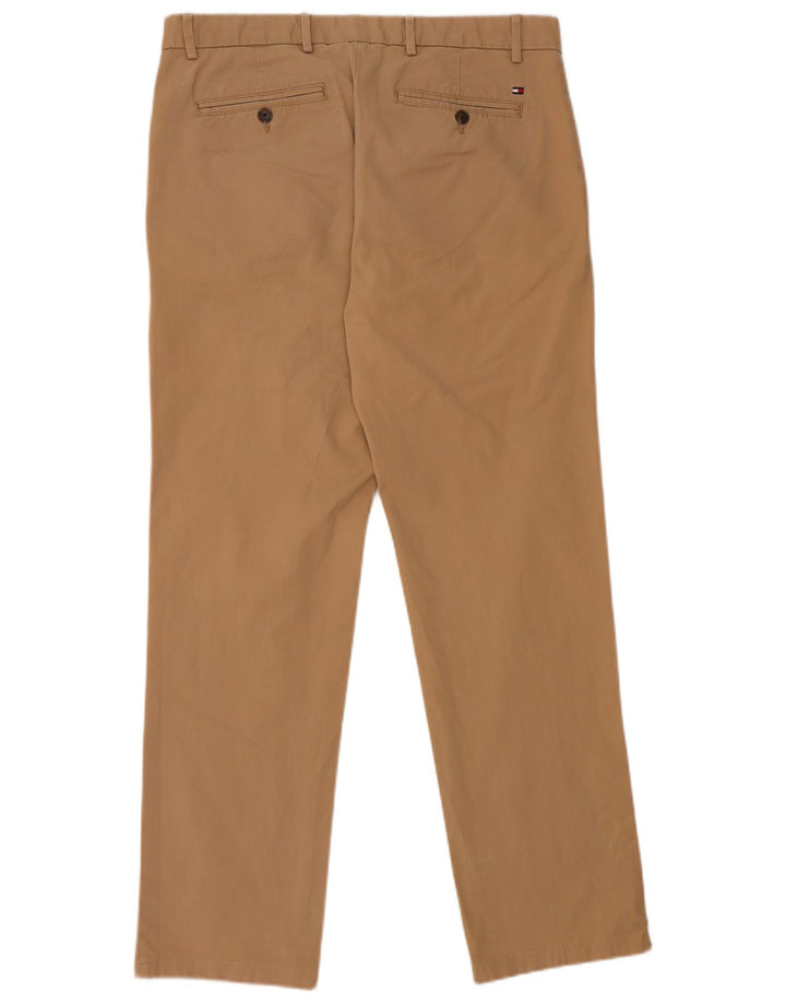 Tommy Hilfiger Mens Straight Chino Trousers W34 L34 Beige