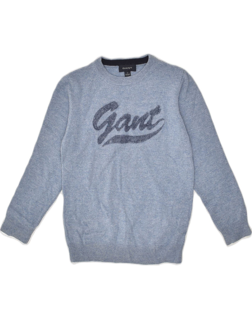 GANT Boys Graphic Crew Neck Jumper Sweater 7-8 Years Medium  Blue | Vintage Gant | Thrift | Second-Hand Gant | Used Clothing | Messina Hembry 